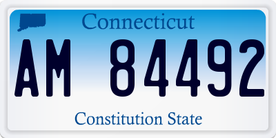 CT license plate AM84492