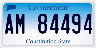 CT license plate AM84494