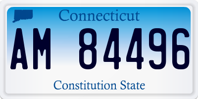 CT license plate AM84496