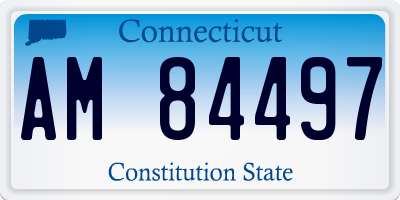 CT license plate AM84497