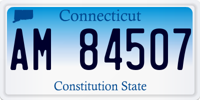 CT license plate AM84507