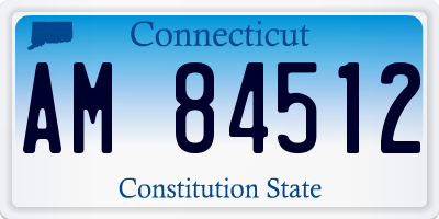 CT license plate AM84512