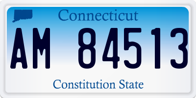 CT license plate AM84513