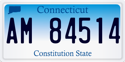 CT license plate AM84514