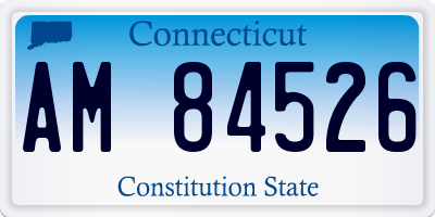 CT license plate AM84526