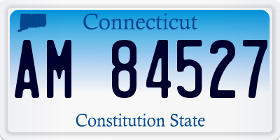 CT license plate AM84527