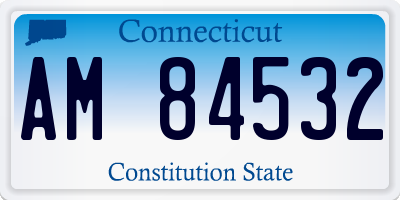 CT license plate AM84532
