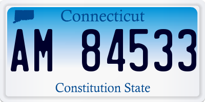 CT license plate AM84533