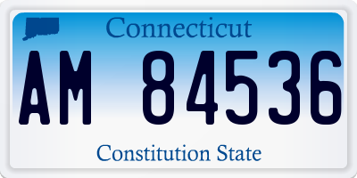 CT license plate AM84536