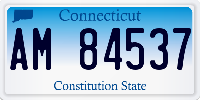 CT license plate AM84537