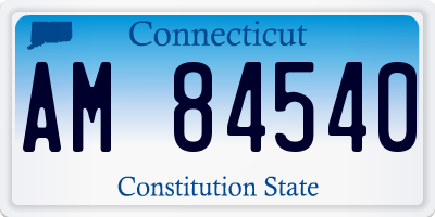 CT license plate AM84540