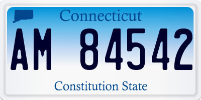 CT license plate AM84542