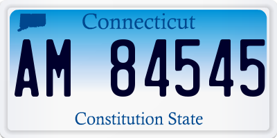 CT license plate AM84545