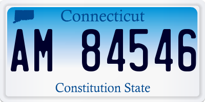 CT license plate AM84546