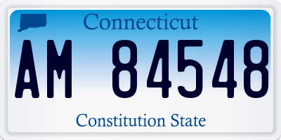 CT license plate AM84548