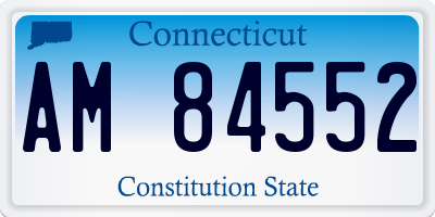 CT license plate AM84552