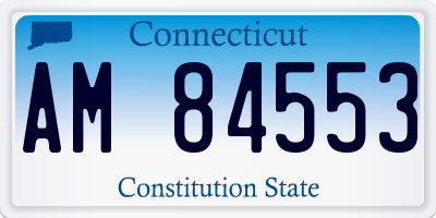 CT license plate AM84553
