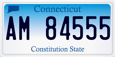 CT license plate AM84555