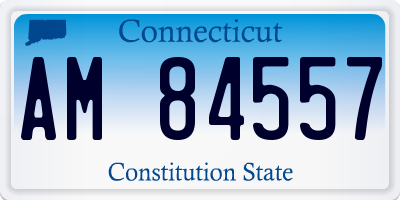 CT license plate AM84557