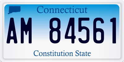CT license plate AM84561
