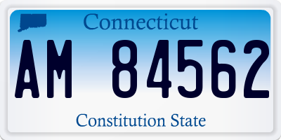CT license plate AM84562