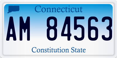 CT license plate AM84563