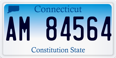 CT license plate AM84564