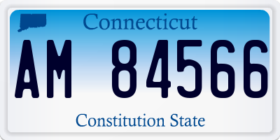 CT license plate AM84566