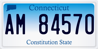 CT license plate AM84570