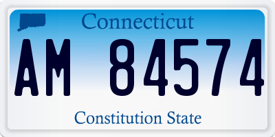 CT license plate AM84574