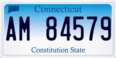 CT license plate AM84579