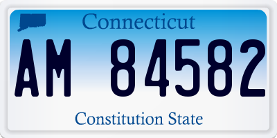 CT license plate AM84582