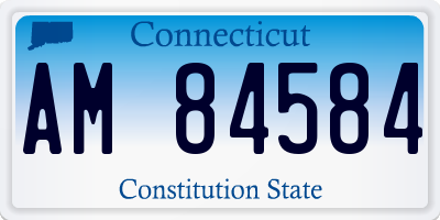CT license plate AM84584
