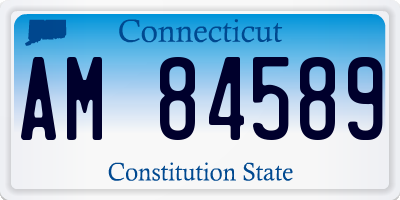 CT license plate AM84589