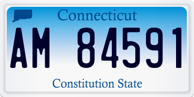 CT license plate AM84591