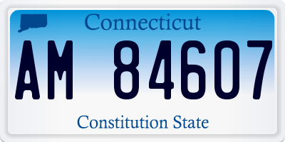 CT license plate AM84607