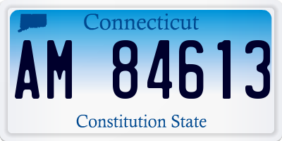CT license plate AM84613