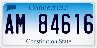 CT license plate AM84616