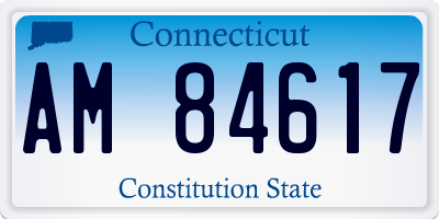 CT license plate AM84617