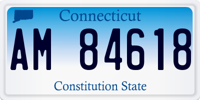 CT license plate AM84618
