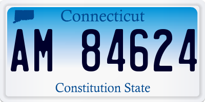 CT license plate AM84624