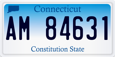 CT license plate AM84631