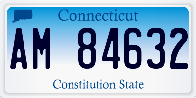 CT license plate AM84632