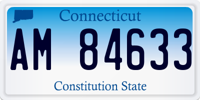 CT license plate AM84633