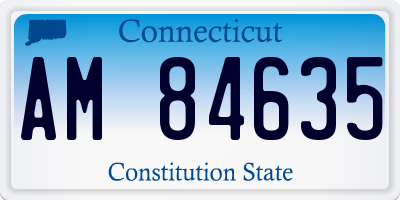 CT license plate AM84635