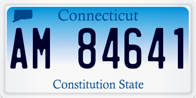 CT license plate AM84641