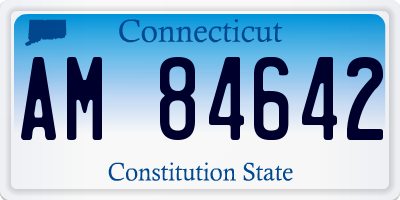 CT license plate AM84642