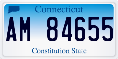 CT license plate AM84655