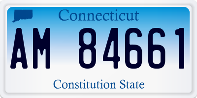 CT license plate AM84661