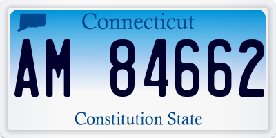 CT license plate AM84662